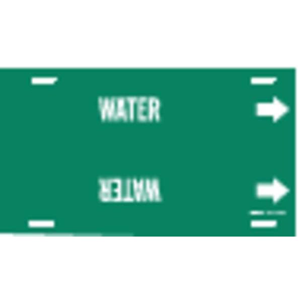 Brady Pipe Marker, Water, Green, 10 to 15 In - 4155-H