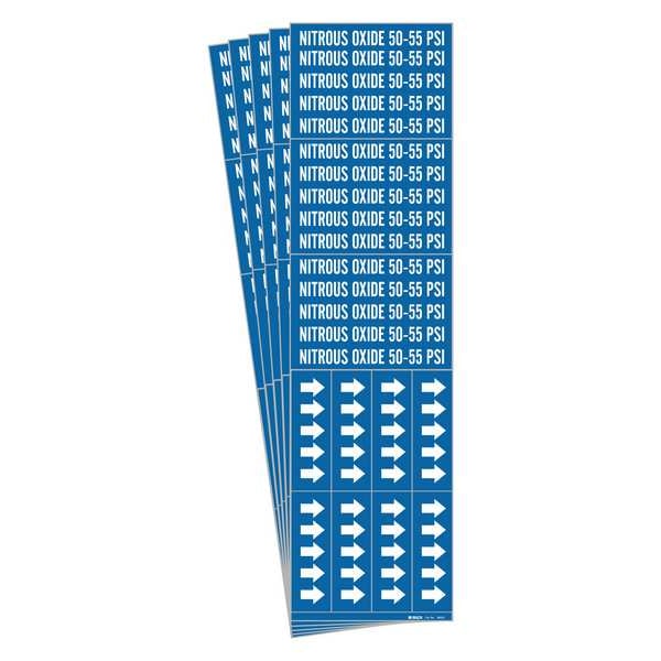 Brady Pipe Marker, Adhesive, 2-1/4"H, 2-3/4"W, PK5, 86332-PK - 86332-PK