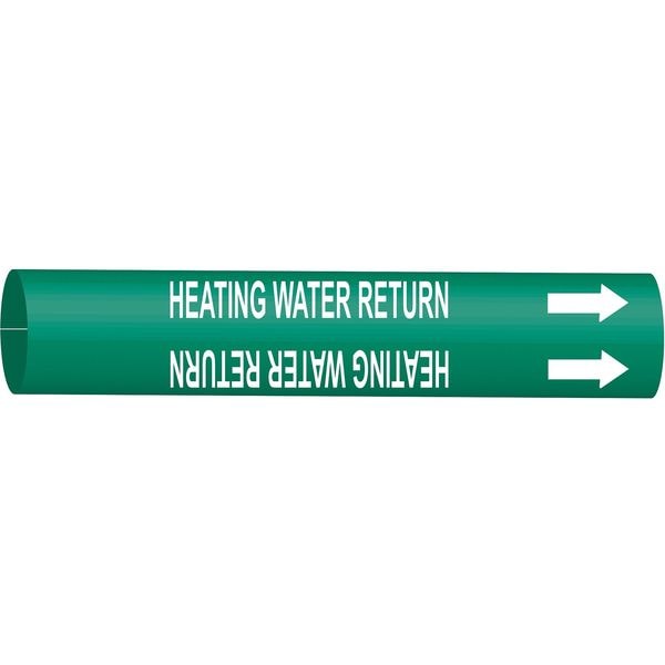 Brady Pipe Mrkr, Heating Water Return, 6 to7-7/8 - 4327-F