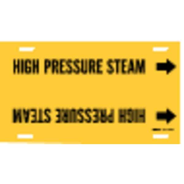 Brady Pipe Mrkr, High Pressure Steam, 8to9-7/8In, 4077-G - 4077-G