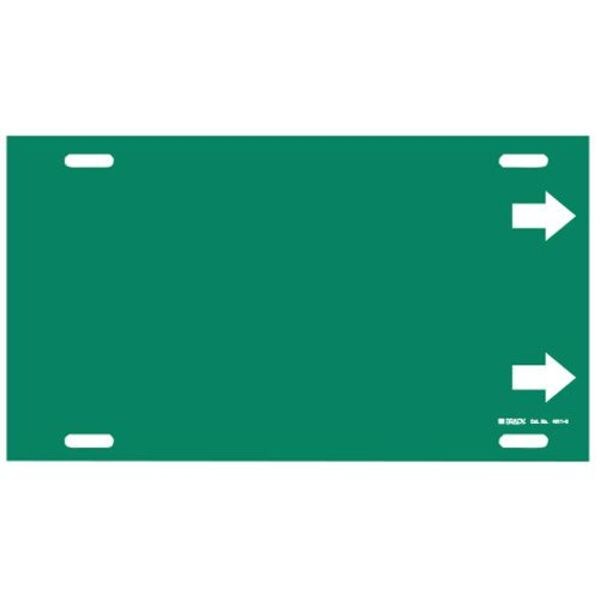 Brady Pipe Marker, (Blank), Green, 10 to 15 In - 4011-H