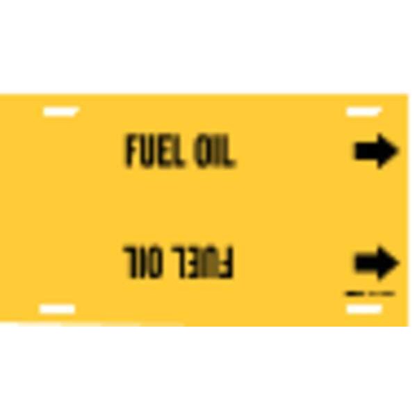 Brady Pipe Marker, Fuel Oil, Yellow, 10 to 15 In - 4063-H