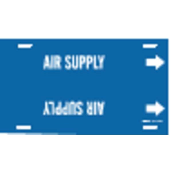 Brady Pipe Marker, Air Supply, Blue, 8 to9-7/8 In - 4160-G