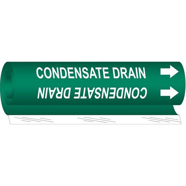 Brady Pipe Mrkr, Condensate Drain, 2-1/2 to7-7/8, 5663-II - 5663-II