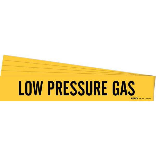 Brady Pipe Marker, Black, Low Pressure Gas, PK5, 7176-1HV-PK - 7176-1HV-PK