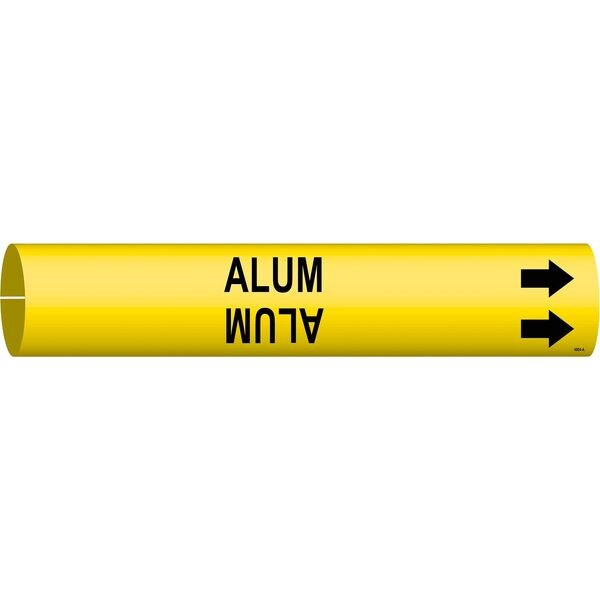 Brady Pipe Marker, Alum, Yellow, 3/4 to 1-3/8 In - 4004-A