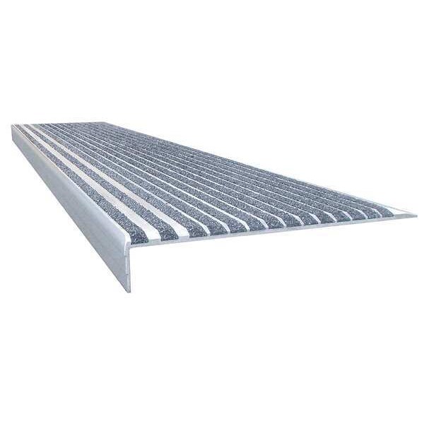 Wooster Products Stair Tread, Gray, 36in W, Extruded Alum - 511CGY3