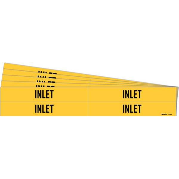 Brady Pipe Marker, Adhesive, Black, Inlet, PK5, 7165-4-PK - 7165-4-PK