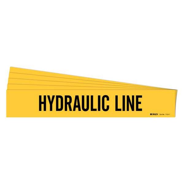 Brady Pipe Marker, Black, Hydraulic Line, PK5, 7153-1-PK - 7153-1-PK