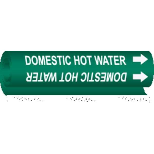 Brady Pipe Marker, Domestic Hot Water, 5815-II - 5815-II