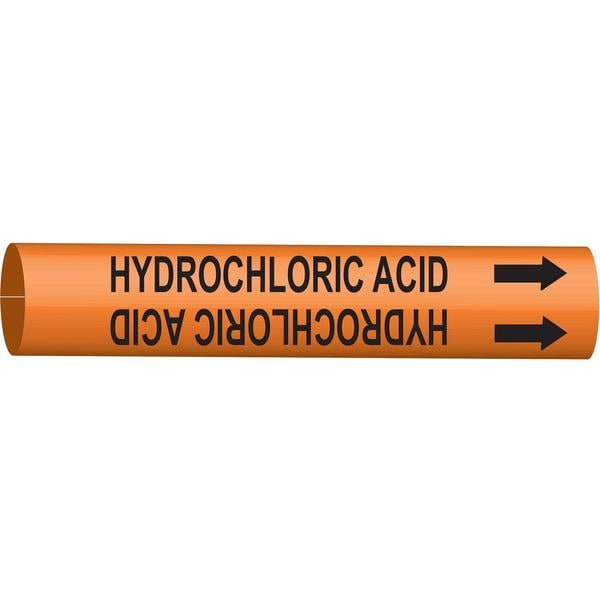 Brady Pipe Mrkr, Hydrochloric Acid, 8to9-7/8 In - 4339-G