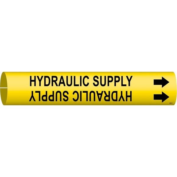 Brady Pipe Marker, Hydraulic Supply, Y, 4 to6 In - 4084-D