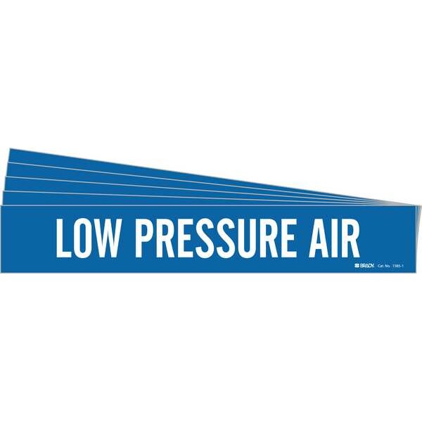Brady Pipe Marker, White, Low Pressure Air, PK5, 7385-1-PK - 7385-1-PK