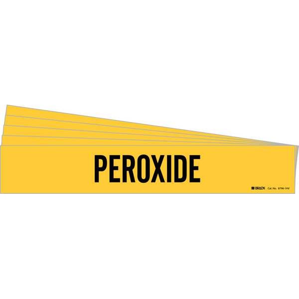 Brady Pipe Marker, Adhesive, Black, Peroxide, PK5, 8796-1HV-PK - 8796-1HV-PK