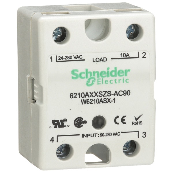 Relé de estado sólido Schneider Electric, 90 a 280VAC, 10A - 6210AXXSZS-AC90
