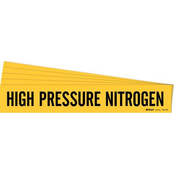 Brady Pipe Marker, High Pressure Nitrogen, PK5, 7140-1HV-PK - 7140-1HV-PK