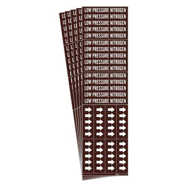 Brady Pipe Marker, Low Pressure Nitrogen, PK5, 7389-3C-PK - 7389-3C-PK