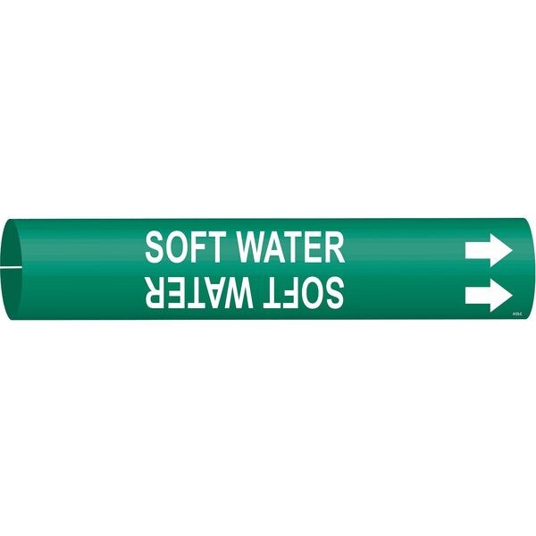 Brady Pipe Markr, Soft Water, Gn, 2-1/2to3-7/8 In - 4125-C