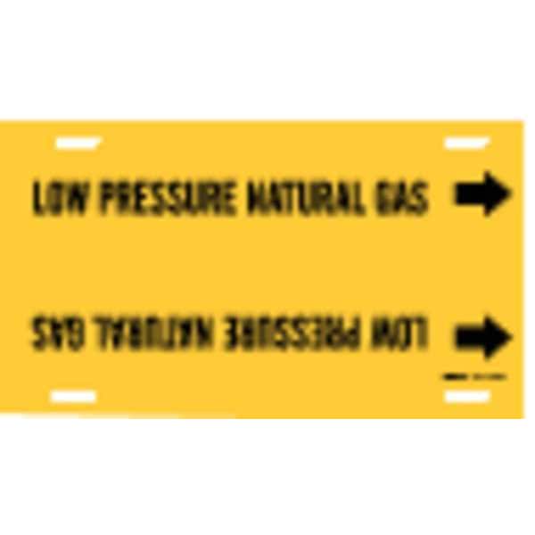Brady Pipe Marker, Low Pressure Natural Gas, Yel, 4241-G - 4241-G