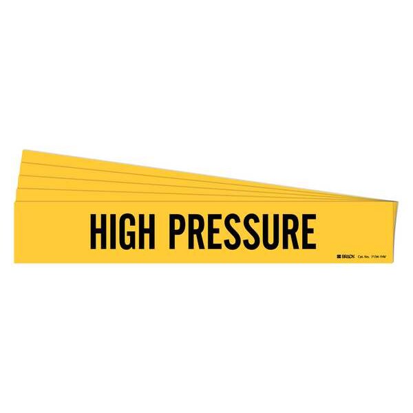 Brady Pipe Marker, Black, High Pressure, PK5, 7134-1HV-PK - 7134-1HV-PK