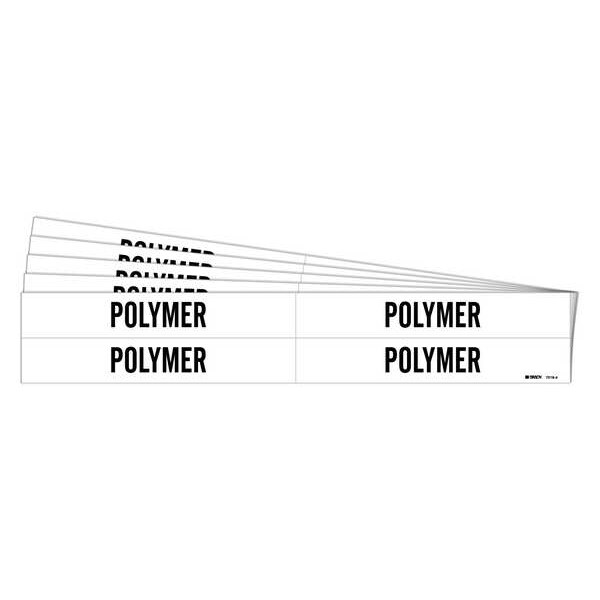 Brady Pipe Marker, Adhesive, Black, Polymer, PK5, 7216-4-PK - 7216-4-PK
