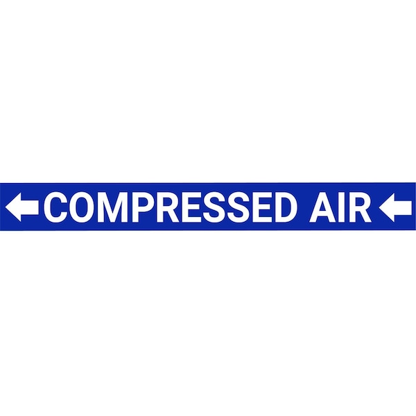Creative Safety Supply Compressed Air Pipe Marking Label, Arrows Facing Right, 0.75in to 1.4in Diameter Pipes - PM10026-XS-R