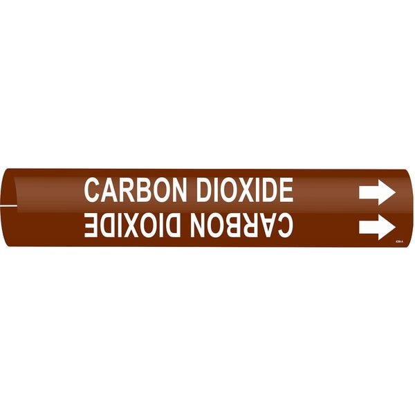 Brady Pipe Mrkr, Carbon Dioxide, 2-1/2to3-7/8 In, 4306-C - 4306-C