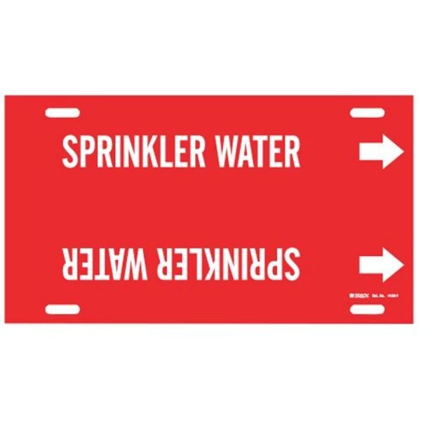 Brady Pipe Markr, Sprinkler Water, R, 6to7-7/8 In - 4128-F