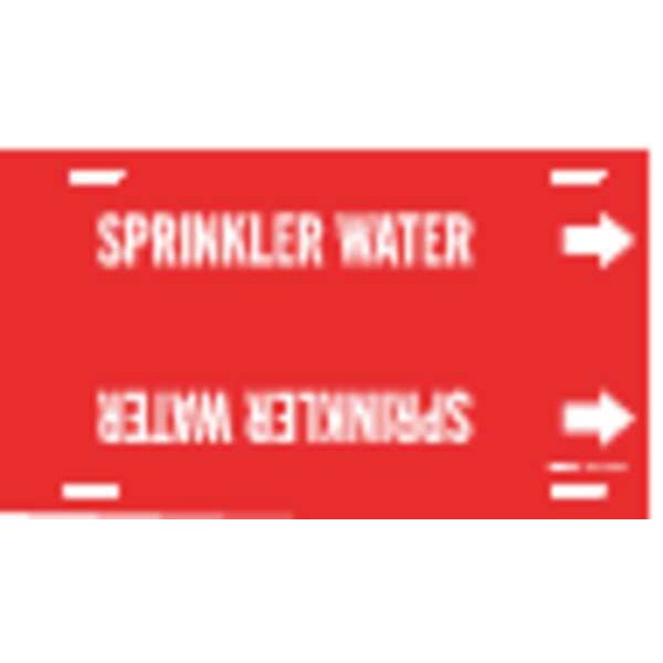 Brady Pipe Markr, Sprinkler Water, R, 6to7-7/8 In - 4128-F