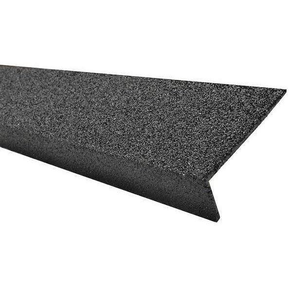 Sure-Foot FRP Stair Nosing, Black, 60in W, Fiberglass, 9N12003X006019M - 9N12003X006019M