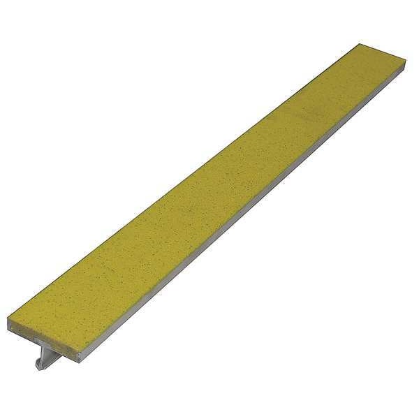 Wooster Products Stair Strip, Yellow, 60in W, Extruded Alum, WP24AYEL5 - WP24AYEL5