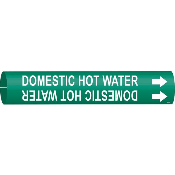 Brady Pipe Mrkr, Domestic Hot Water, 3/4 to1-3/8, 4316-A - 4316-A