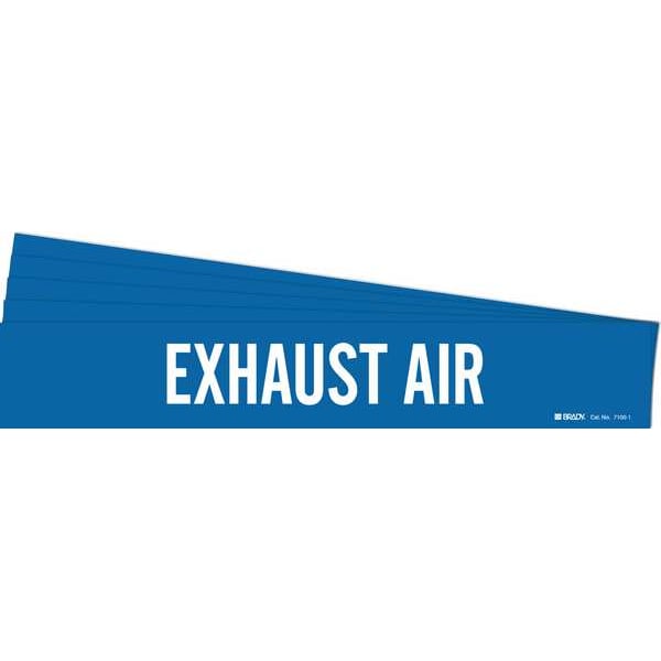 Brady Pipe Marker, White, Exhaust Air, PK5, 7100-1-PK - 7100-1-PK