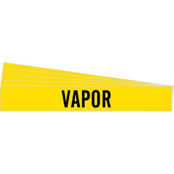 Brady Pipe Marker, Adhesive, Black, Vapor, PK5, 83530-PK - 83530-PK