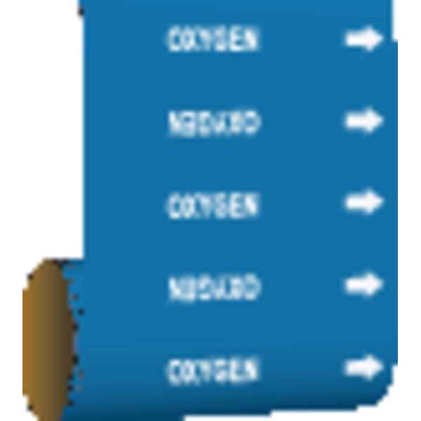 Brady Pipe Marker, Oxygen, Blue, 41470 - 41470