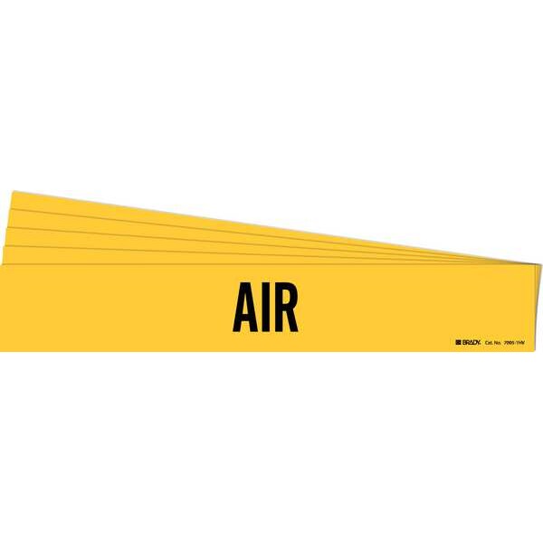 Brady Pipe Marker, Adhesive, Black, Air, PK5, 7005-1HV-PK - 7005-1HV-PK