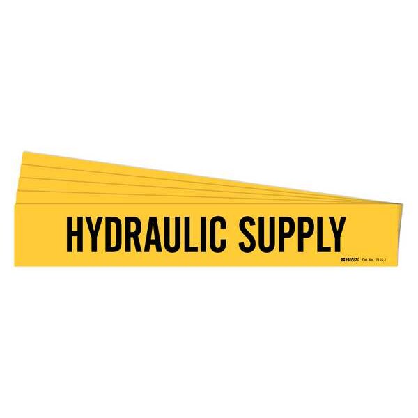 Brady Pipe Marker, Black, Hydraulic Supply, PK5, 7155-1-PK - 7155-1-PK