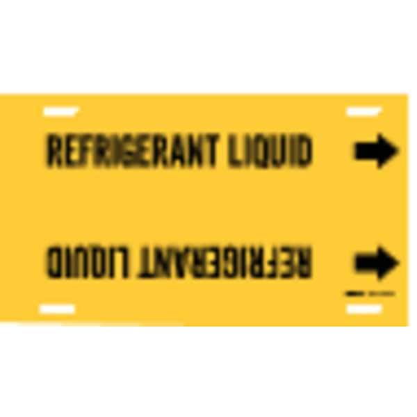 Brady Pipe Mrkr, Refrigerant Liquid, 6to7-7/8 In - 4117-F