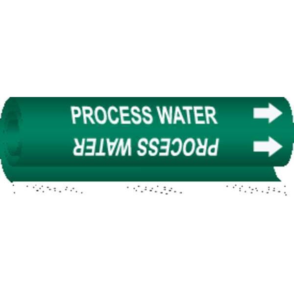 Brady Pipe Mrkr, Process Water, 1-1/2to2-3/8 In, 5747-I - 5747-I