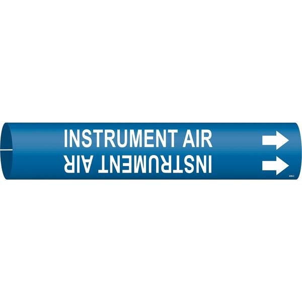 Brady Pipe Mrkr, Instrument Air, 2-1/2to3-7/8 In - 4089-C