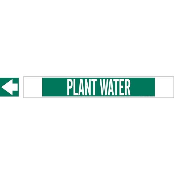 Brady Pipe Marker, Plant Water, Gn, 8 In or Lrger - 5739-HPHV