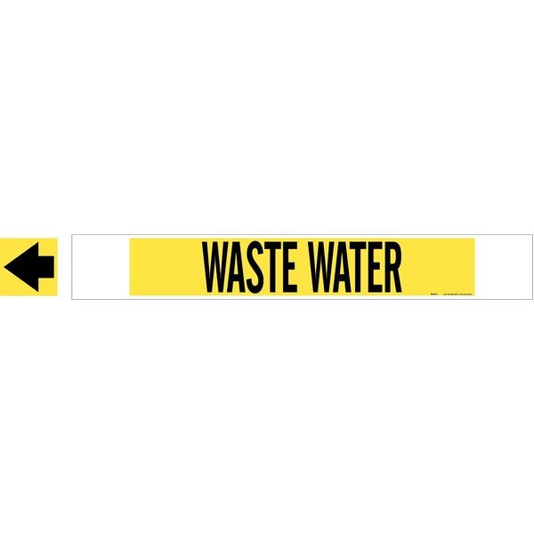 Brady Pipe Marker, Waste Water, Y, 8 In orGreater - 5784-HPHV