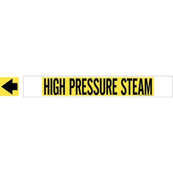 Brady Pipe Mrkr, High Pressure Steam, 8In orGrtr, 5706-HPHV - 5706-HPHV