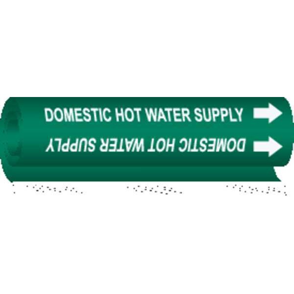 Brady Pipe Marker, Domestic Hot Water Supply, 5817-II - 5817-II