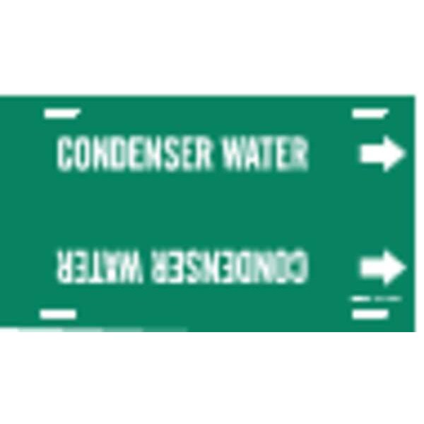Brady Pipe Marker, Condenser Water, 8to9-7/8 In - 4039-G