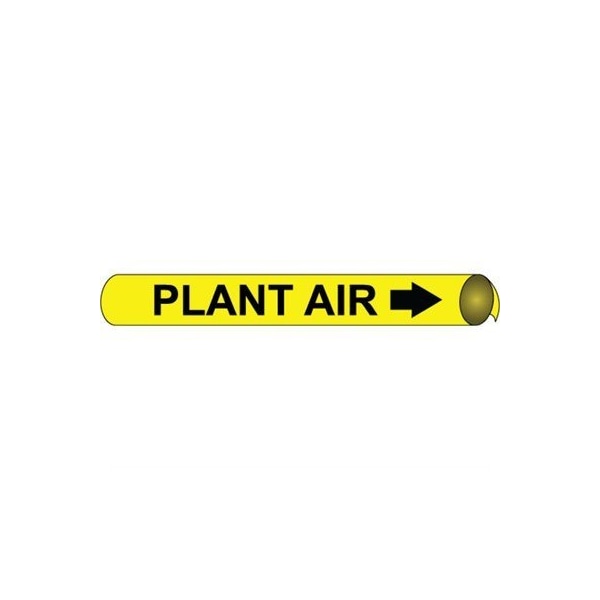 Nmc Pipemarker Strap-On, Plant Air B/Y, Fits, F4081 - F4081