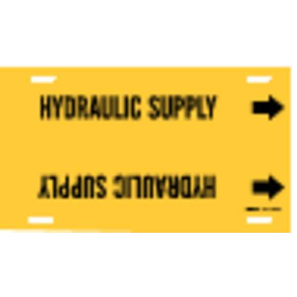 Brady Pipe Marker, Hydraulic Supply, Y, 10to15 In - 4084-H