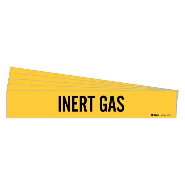 Brady Pipe Marker, Adhesive, Black, Inert Gas, PK5, 8791-1-PK - 8791-1-PK