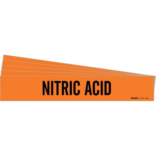 Brady Pipe Marker, Black, Nitric Acid, PK5, 7396-1-PK - 7396-1-PK