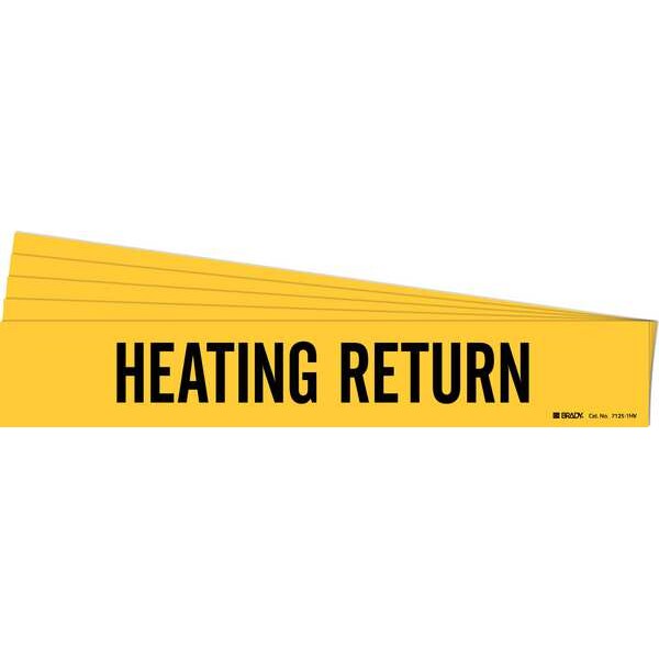 Brady Pipe Marker, Black, Heating Return, PK5, 7125-1HV-PK - 7125-1HV-PK